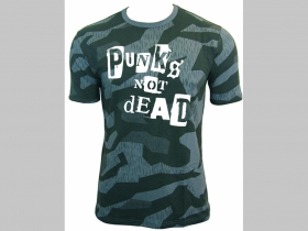 Punks not Dead nočný " ruský " maskáč - Nightcamo SPLINTER, pánske tričko 100%bavlna